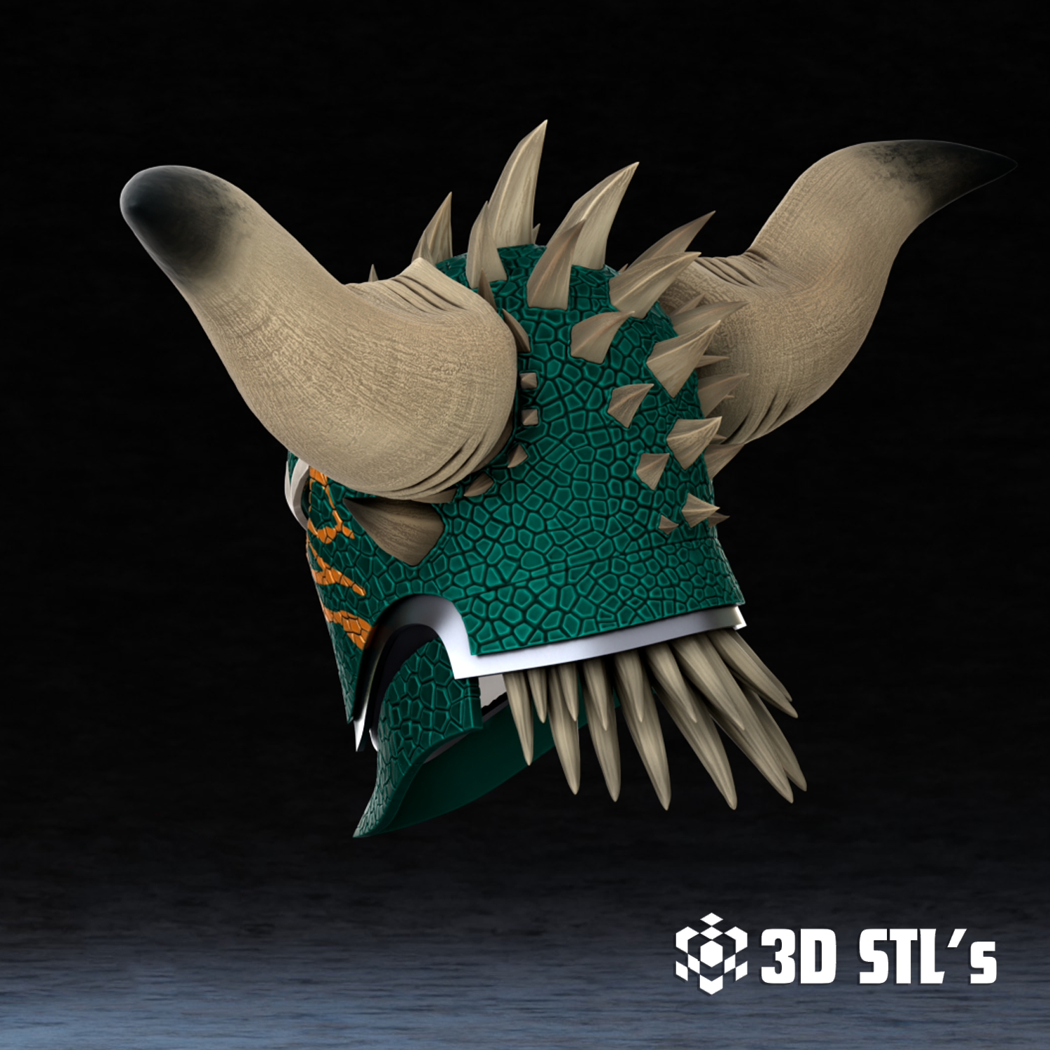 Nergigante Helmet STL – 3D print preview 5