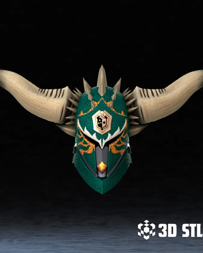 Nergigante Helmet STL – Monster Hunter World Cosplay Helm