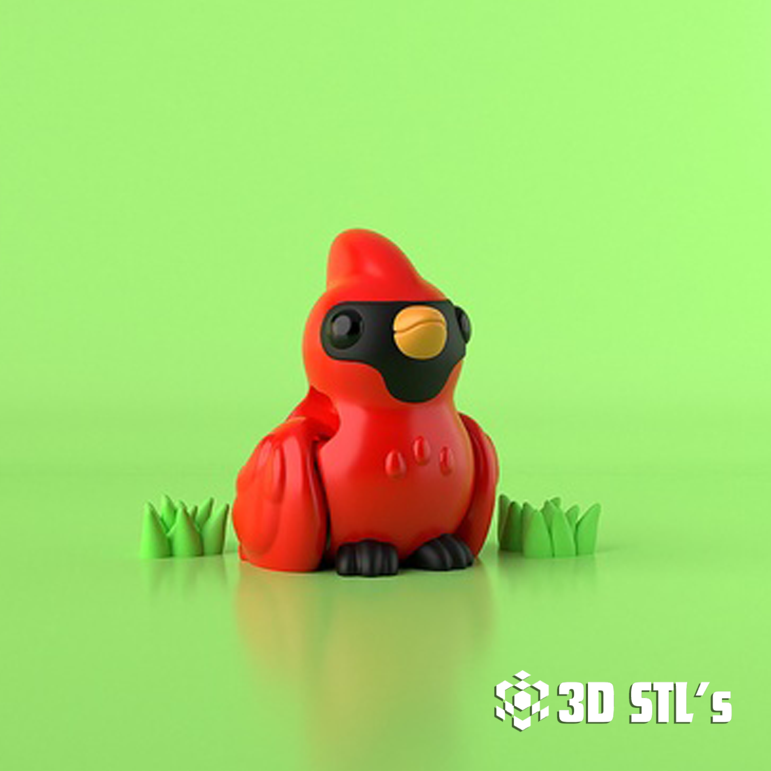 Northern Cardinal STL & 3MF – Realistic Bird 3D Print