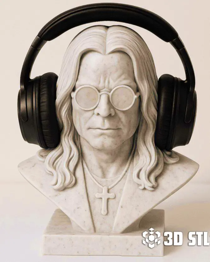 Ozzy Osbourne Bust STL – Prince of Darkness 3D Print