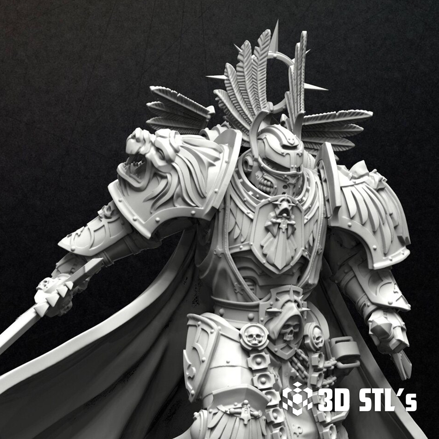 Lion El'Jonson STL – 3D print preview 3