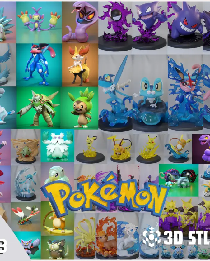 Pokemon STL Pack 10 GB – Huge Bundle of 3D Printable Pokemon