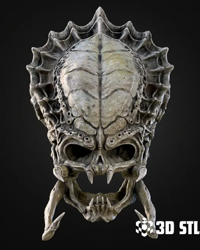 Predator Skull STL – Alien Hunter Trophy Display Piece