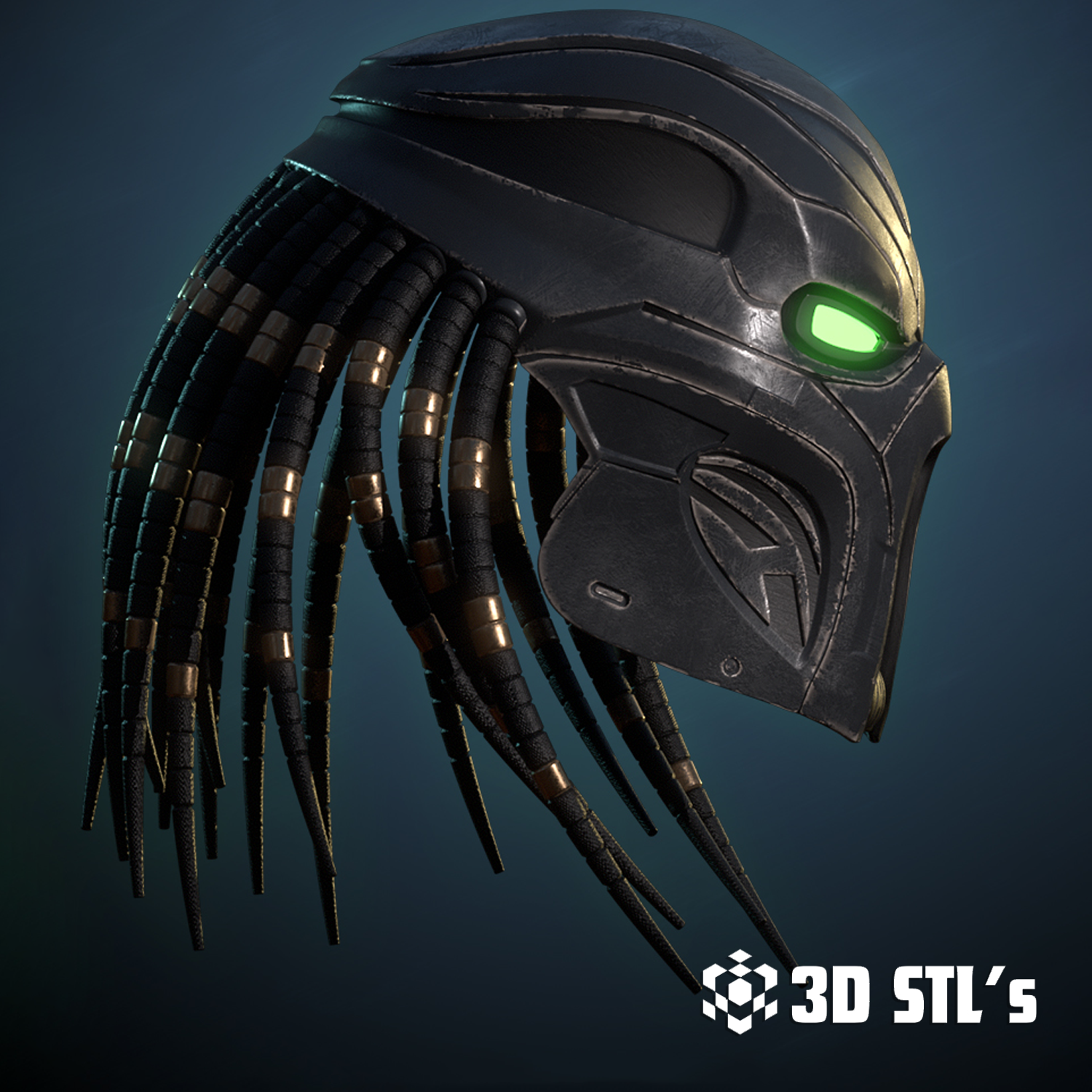 Predator Spawn Helmet STL – 3D print preview 3
