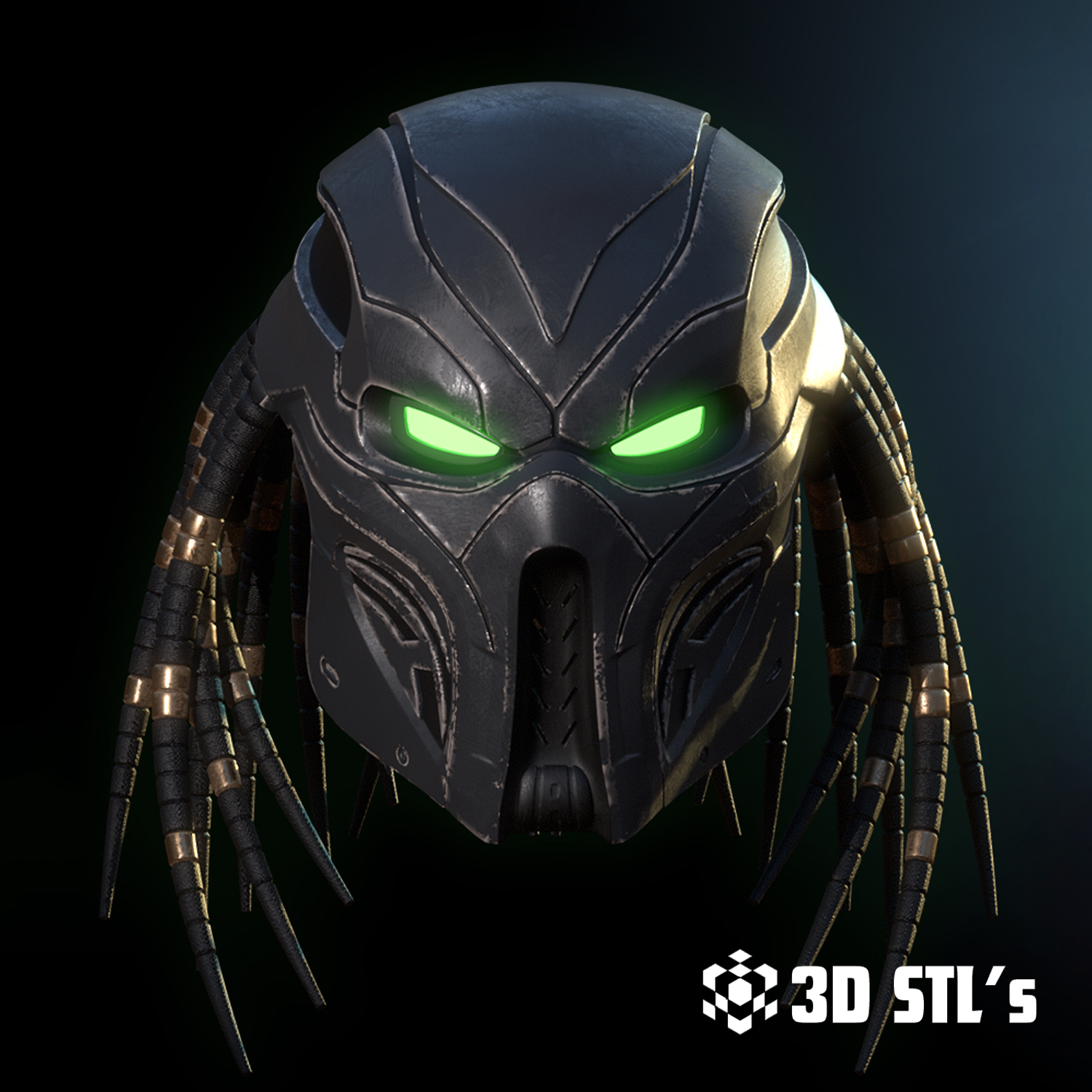 Predator Spawn Helmet STL – Horror Crossover Cosplay Mask