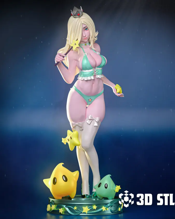 Rosalina STL File – Super Mario Galaxy 3D Print Figure