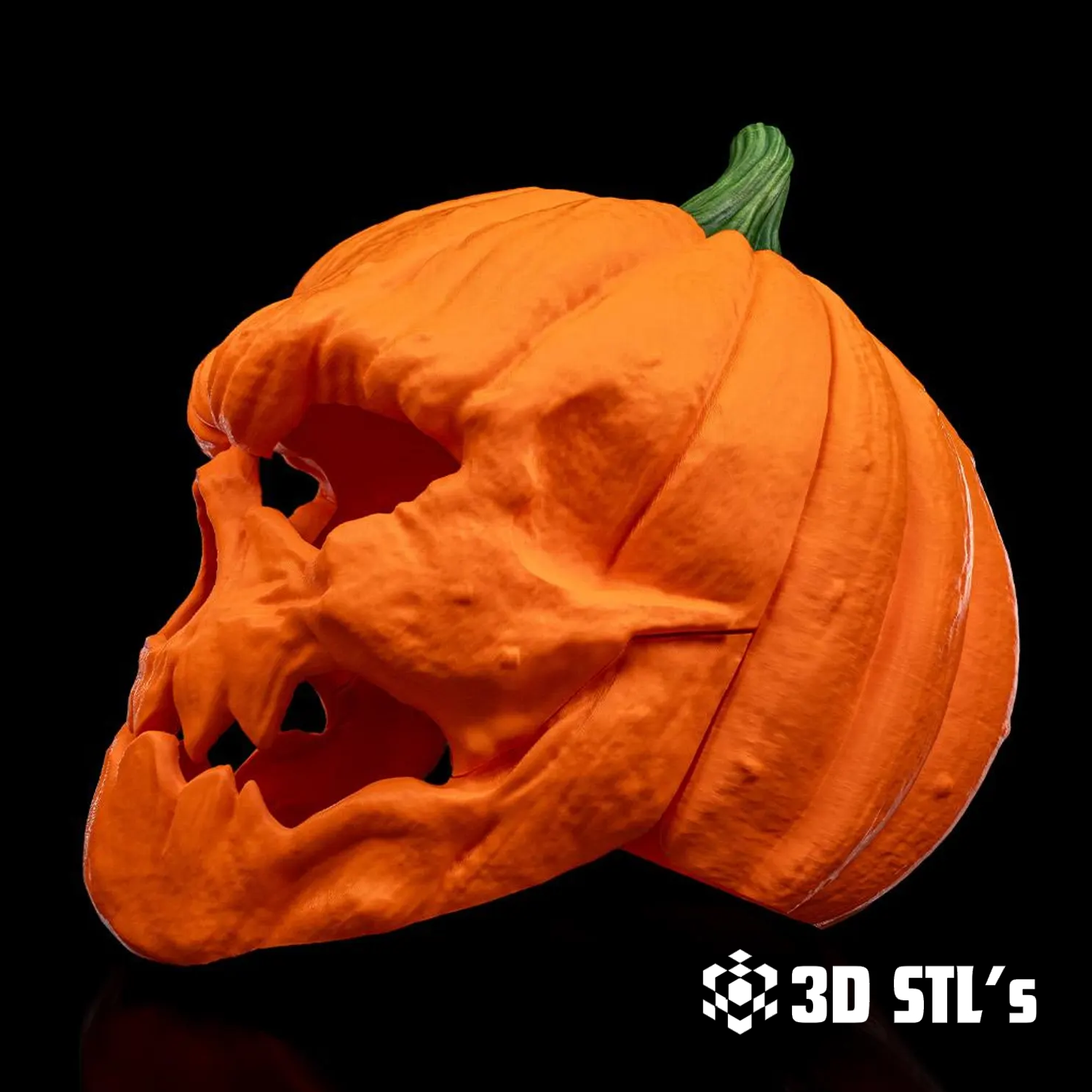 Pumpkin Head Mask STL – 3D print preview 2