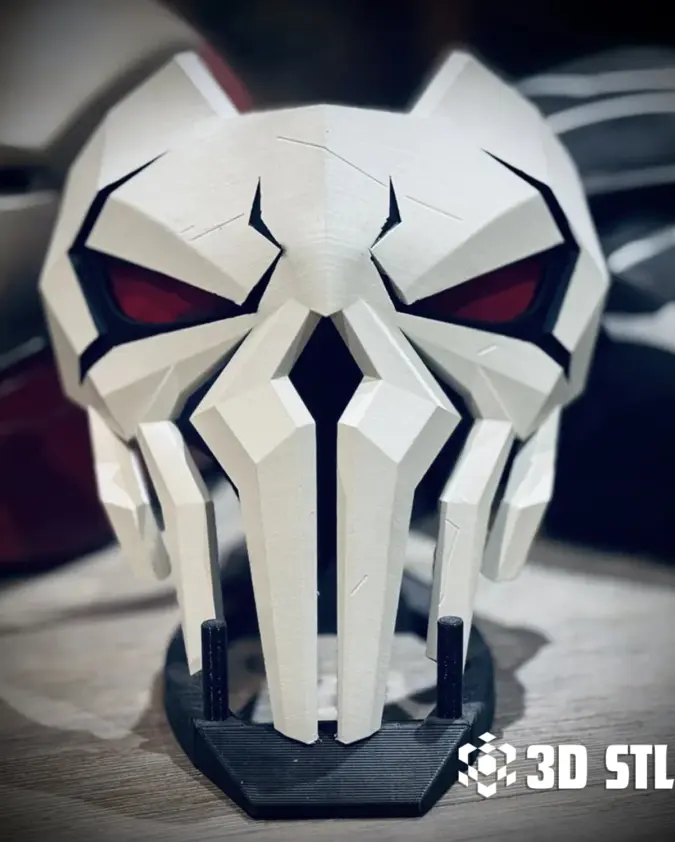 Punisher 2099 Mask STL – Marvel Rivals Wearable Helmet