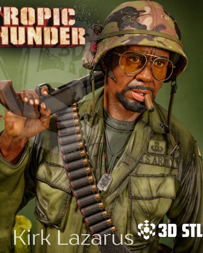 Kirk Lazarus STL – Tropic Thunder RDJ 1/6 Scale Figure