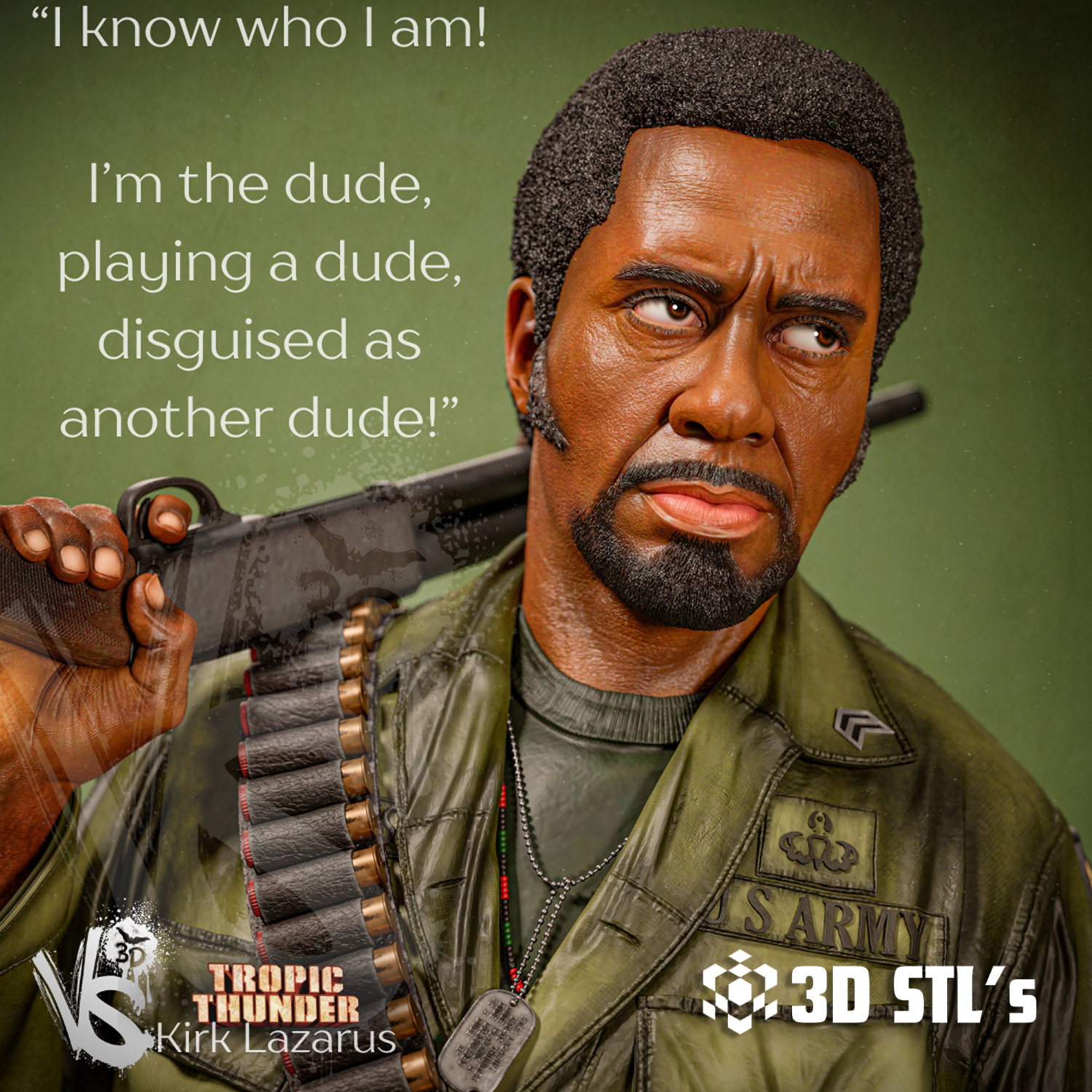 Kirk Lazarus STL – 3D print preview 8