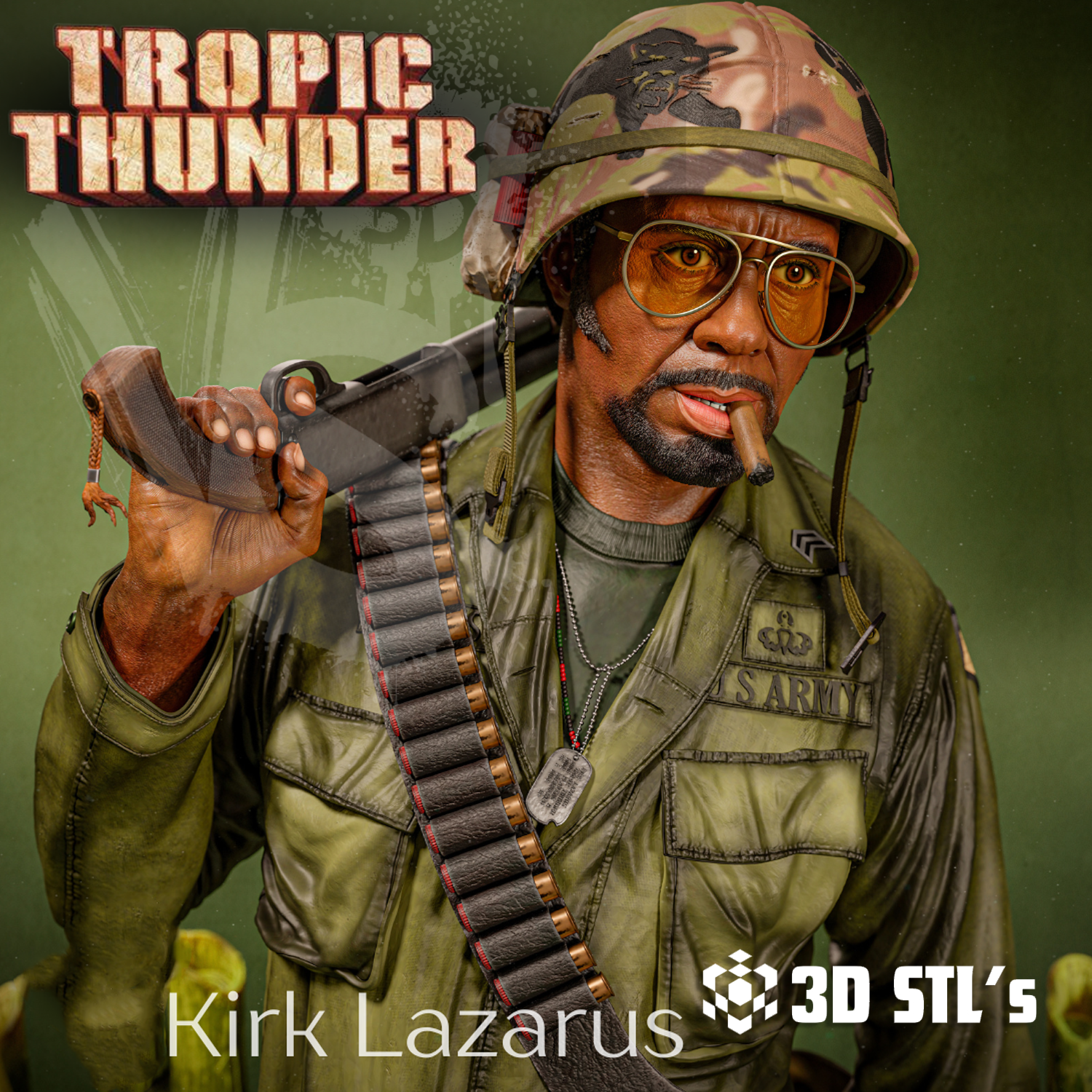 Kirk Lazarus STL – Tropic Thunder RDJ 1/6 Scale Figure