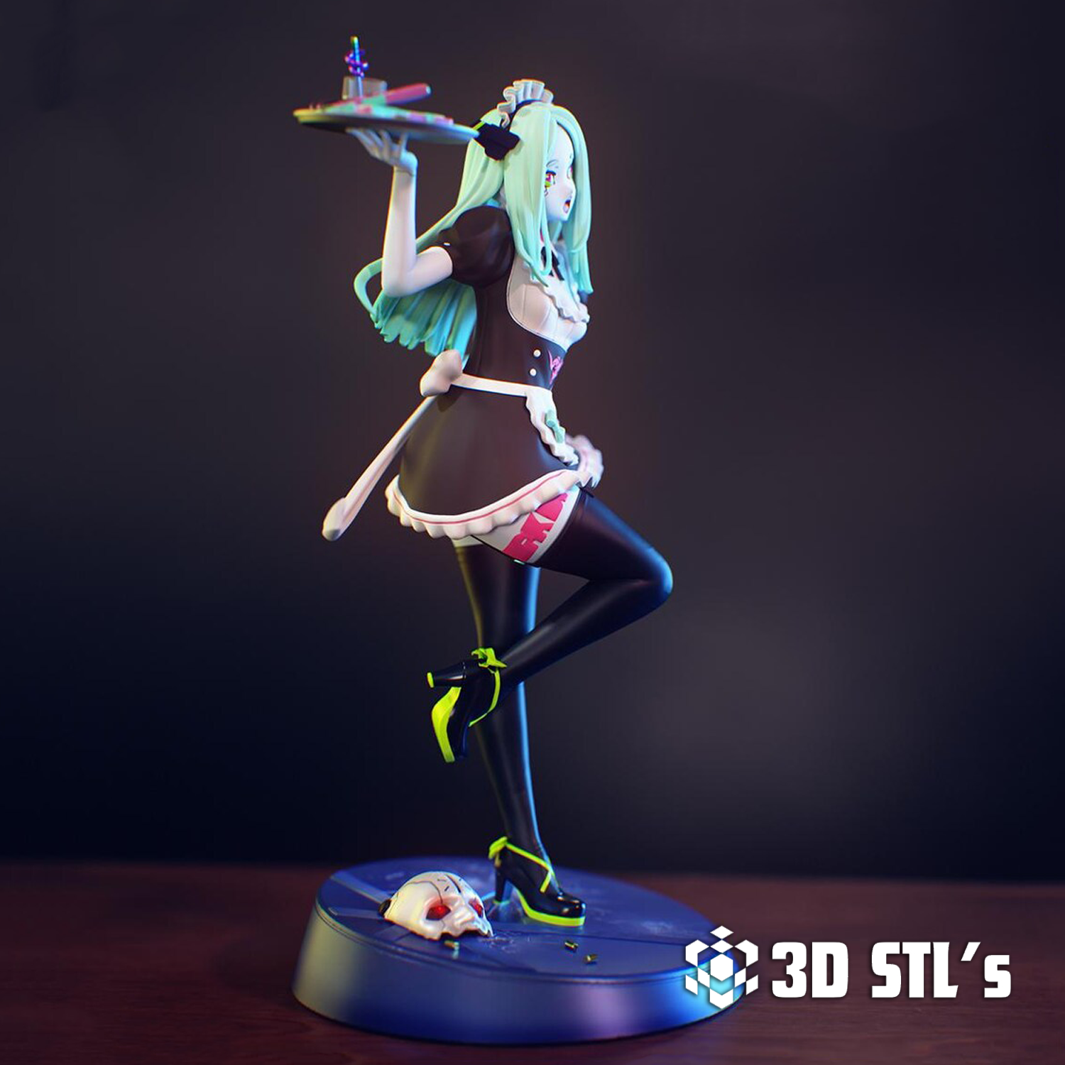Rebecca STL – 3D print preview 3