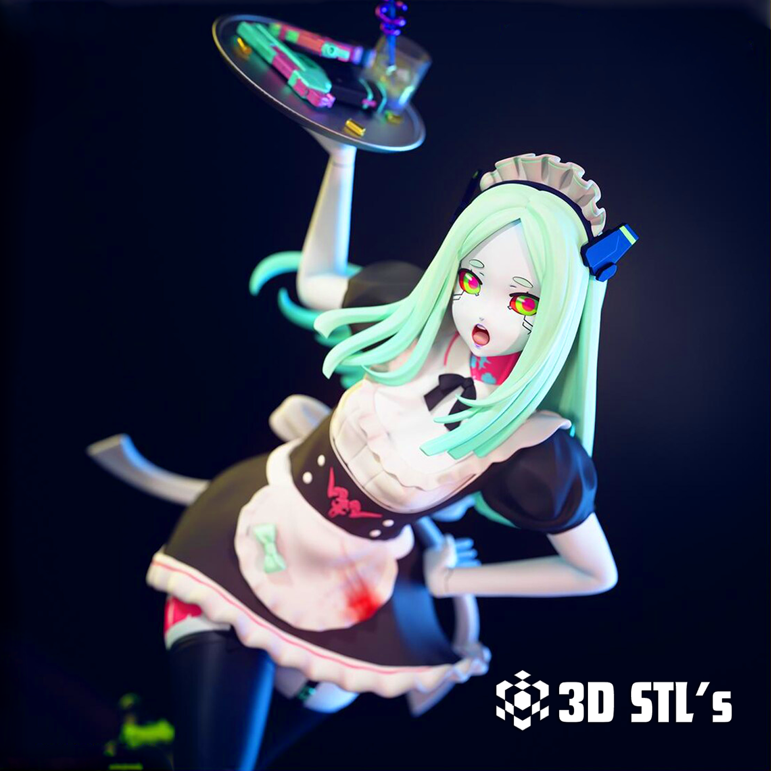 Rebecca STL – Cyberpunk Edgerunners 3D Print Figure