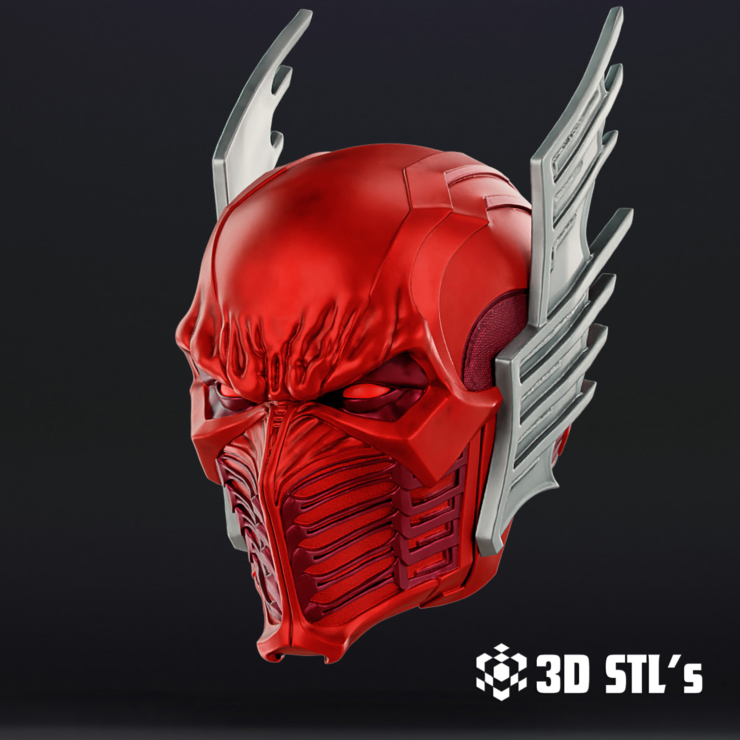 Red Death Helmet STL – 3D print preview 2