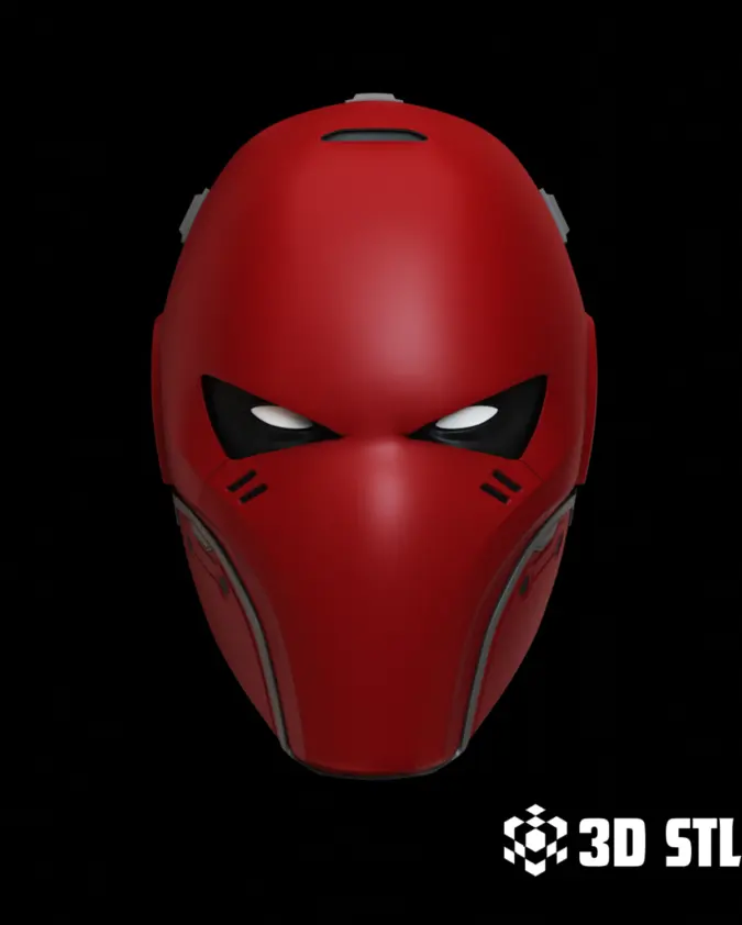 Red Hood Knight OPS Helmet STL – Wearable DC Cosplay Helmet