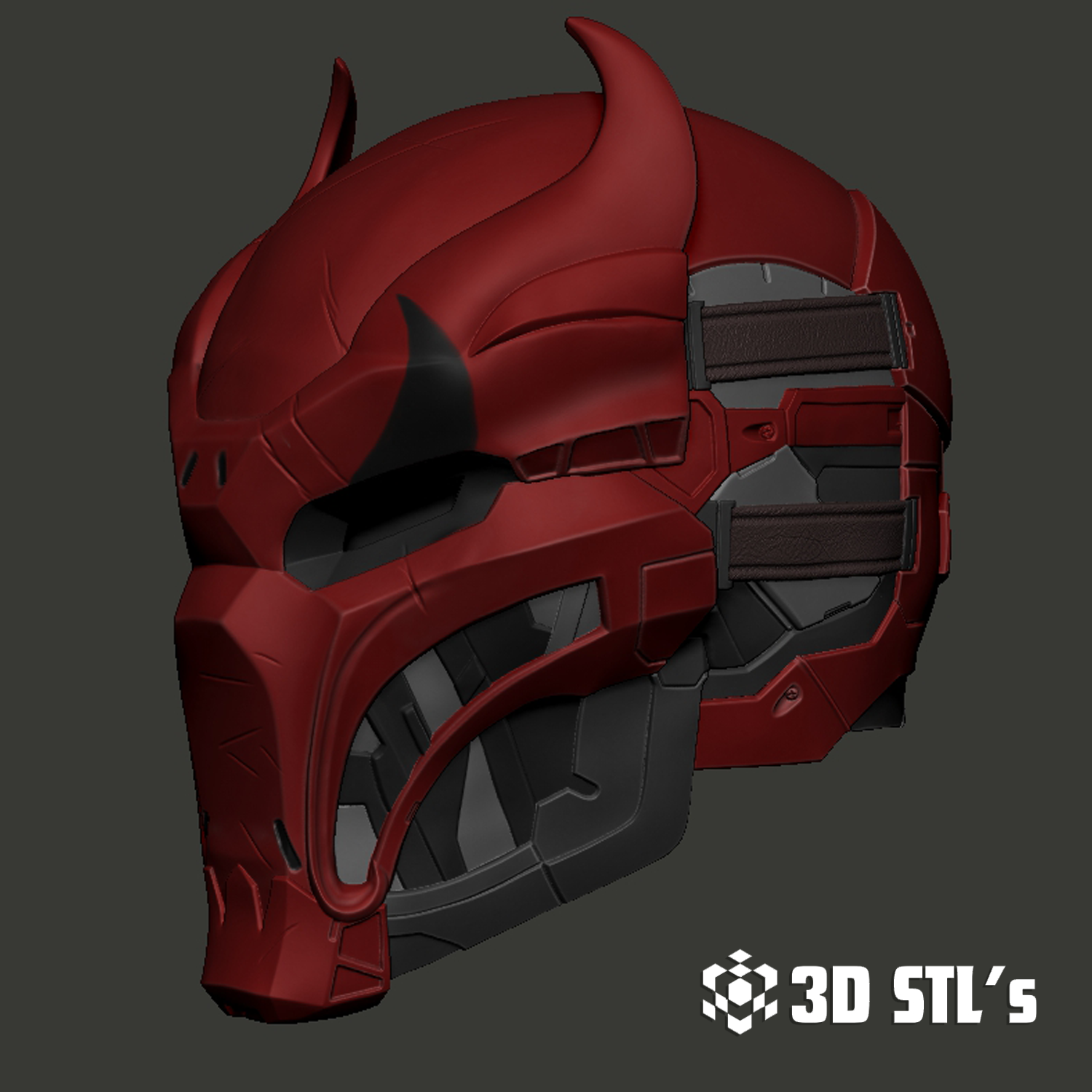 Red Hood Shinobi Helmet STL – 3D print preview 2