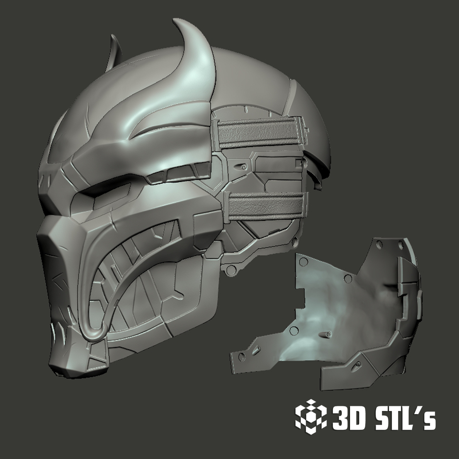 Red Hood Shinobi Helmet STL – 3D print preview 3