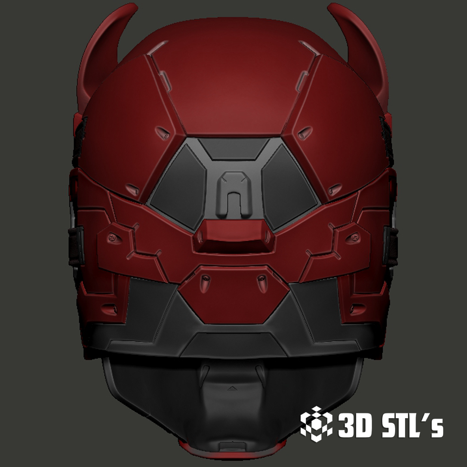 Red Hood Shinobi Helmet STL – 3D print preview 4