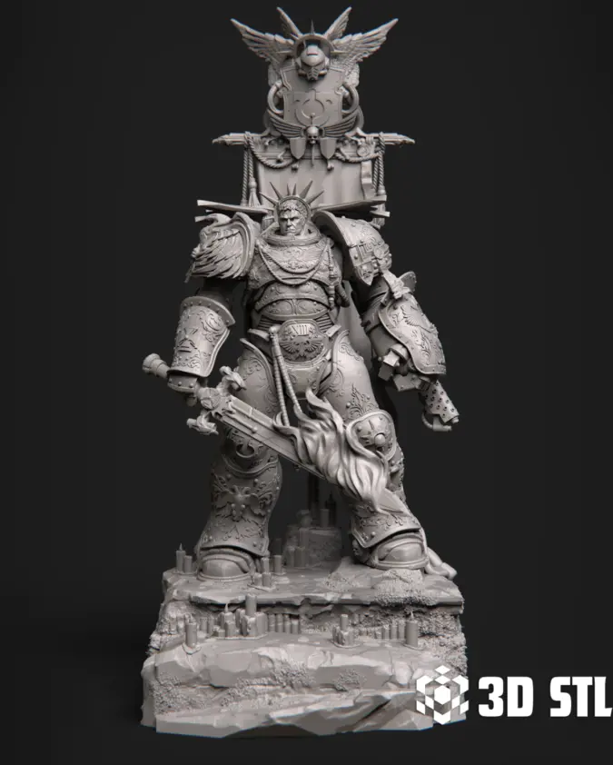 Roboute Guilliman STL – Warhammer 40K Ultramarines Primarch