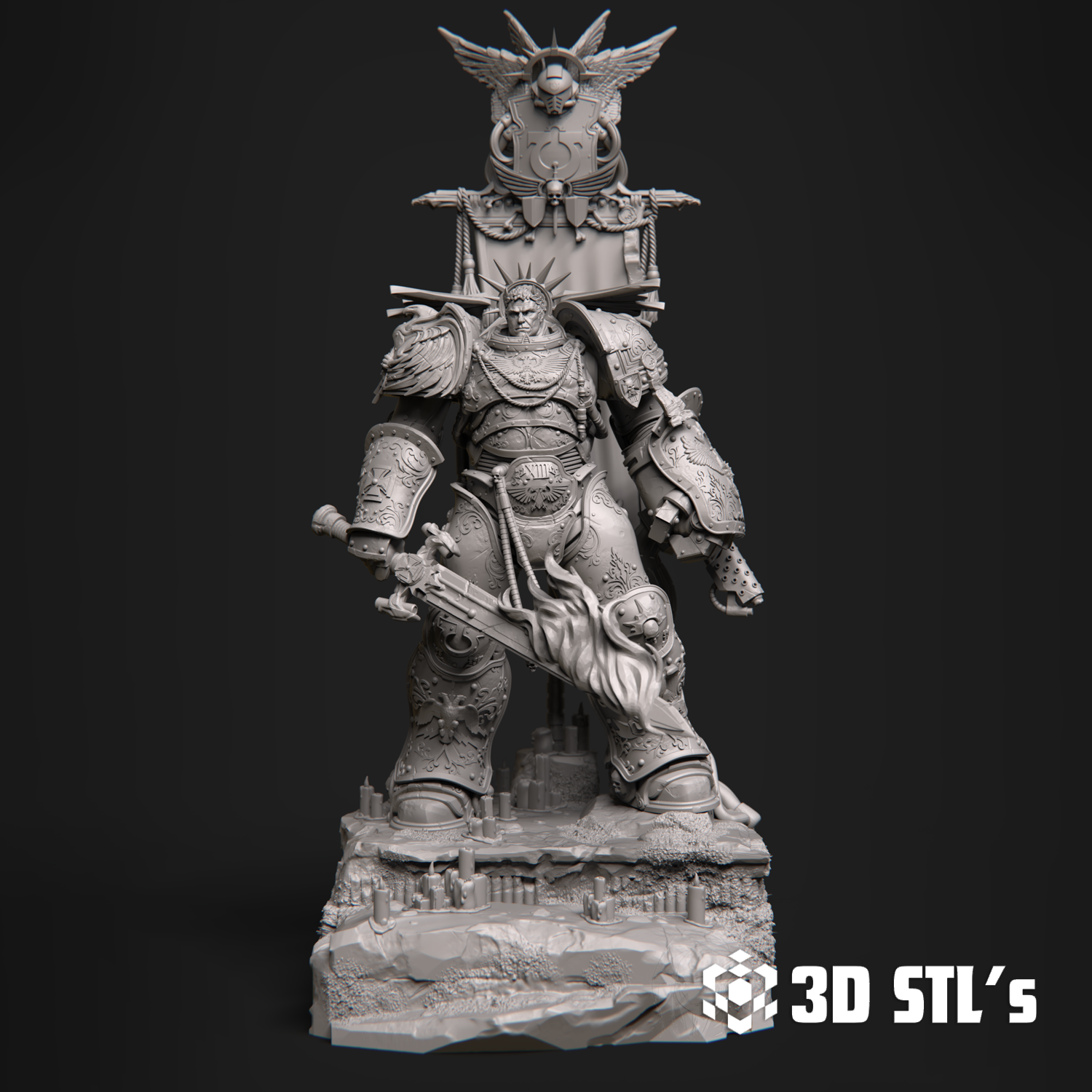 Roboute Guilliman STL – Warhammer 40K Ultramarines Primarch
