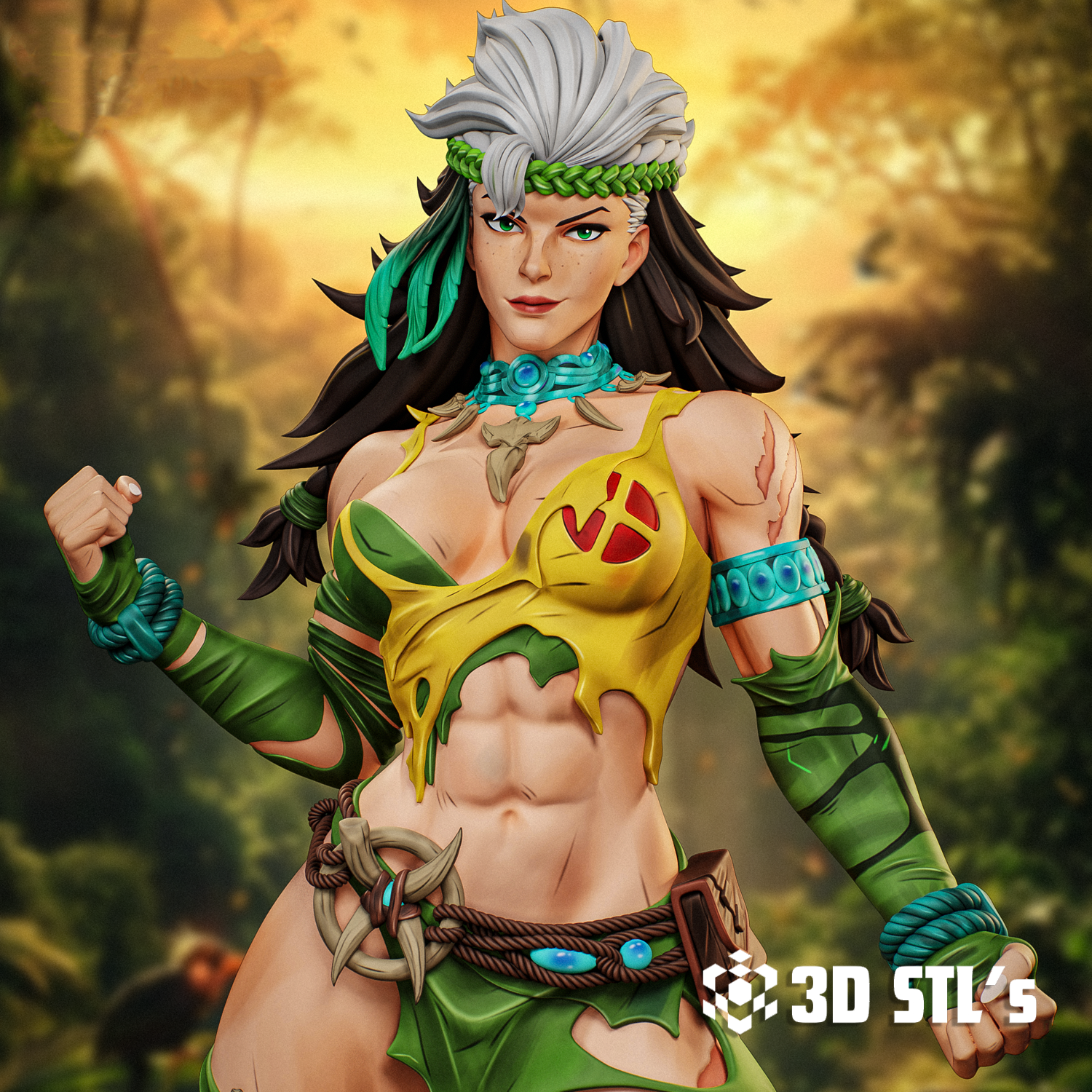 Rogue Classic STL – Marvel Comic Mutant Heroine Figure