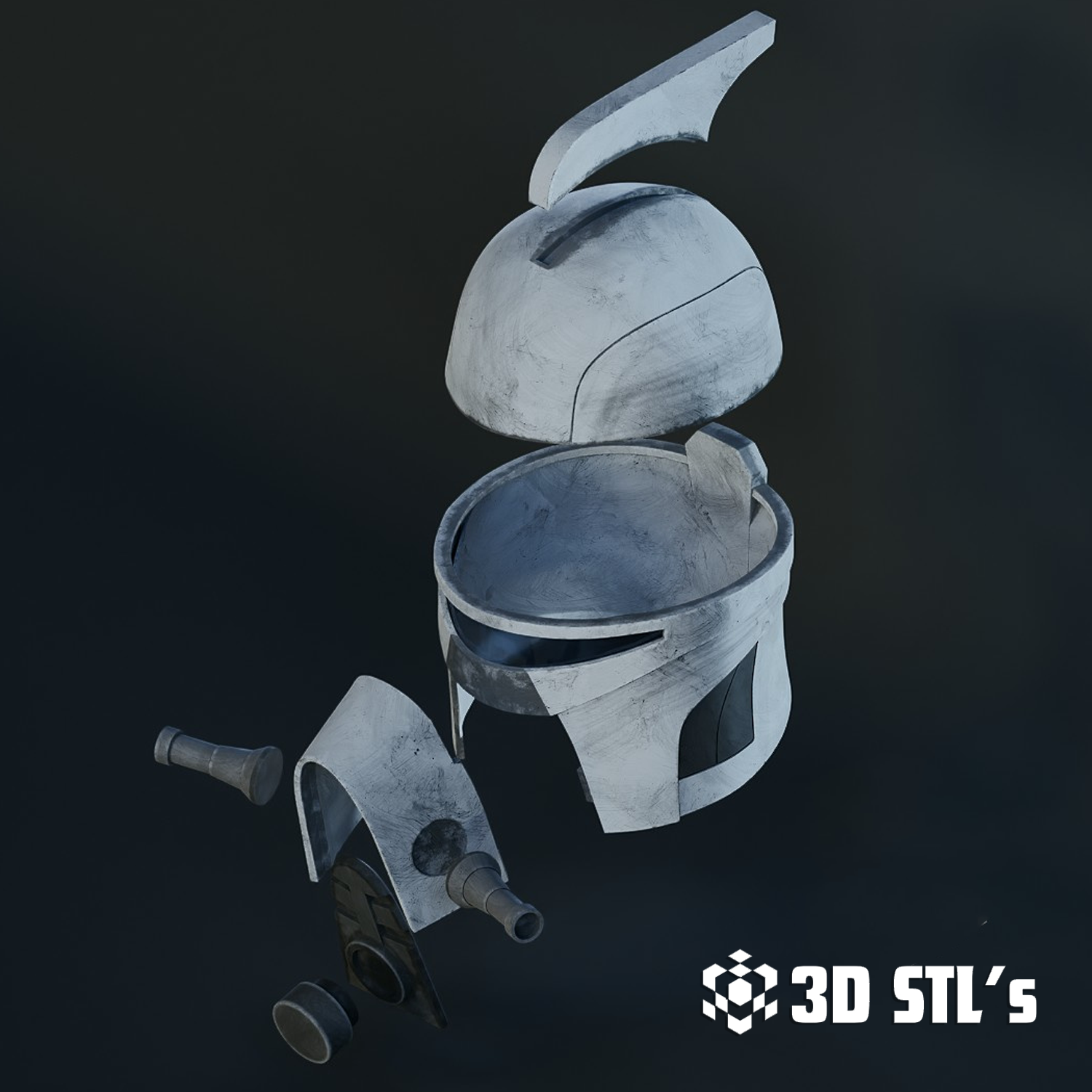 SCUBA Trooper Helmet STL – 3D print preview 2