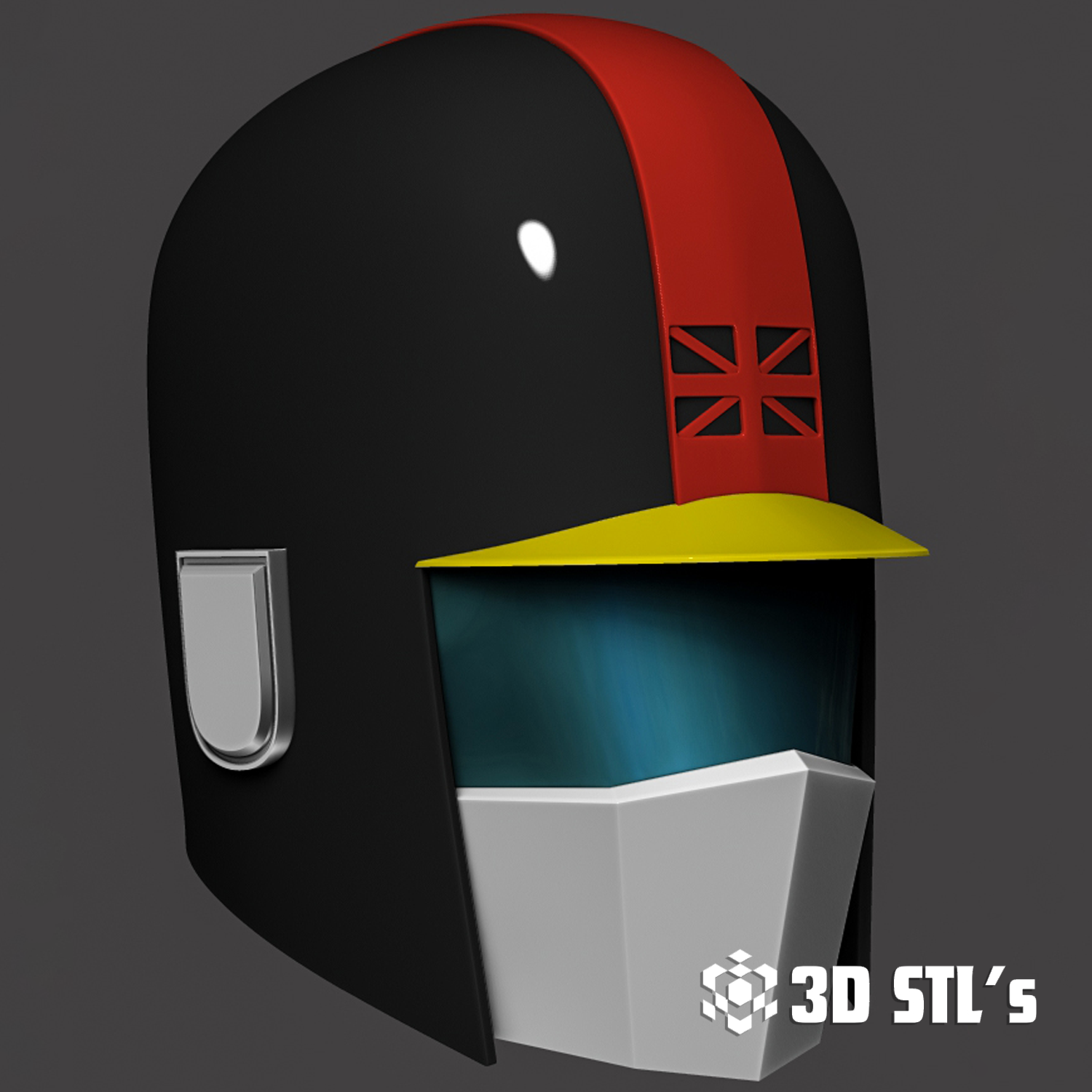 Saber Rider Helmet STL – 3D print preview 2