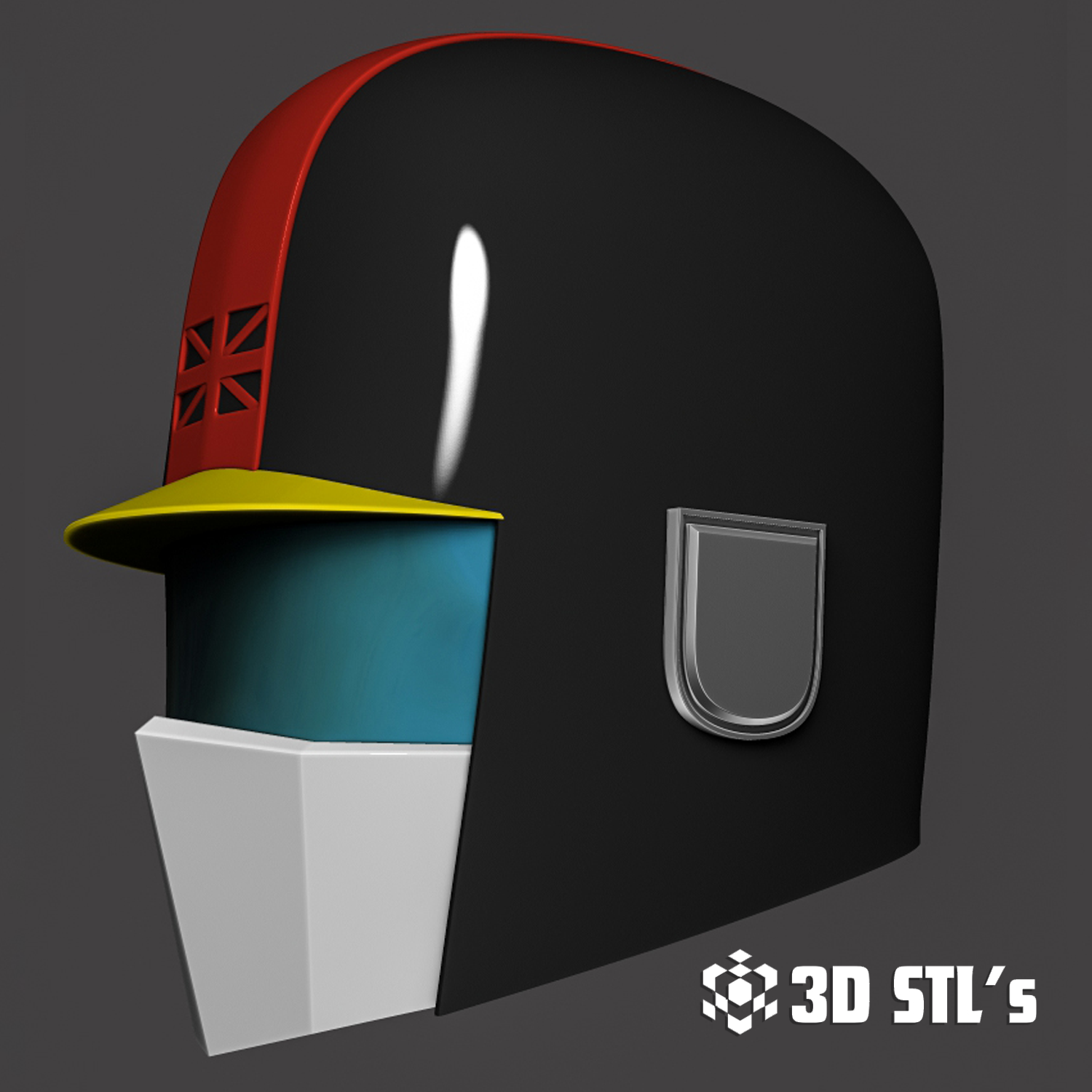 Saber Rider Helmet STL – 3D print preview 3