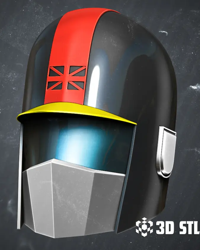 Saber Rider Helmet STL – Star Sheriffs Wearable Cosplay