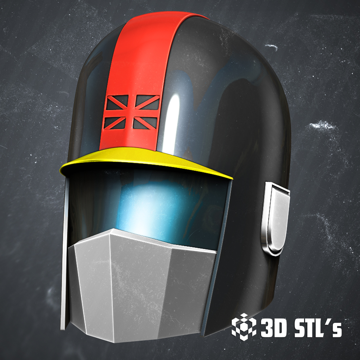Saber Rider Helmet STL – Star Sheriffs Wearable Cosplay