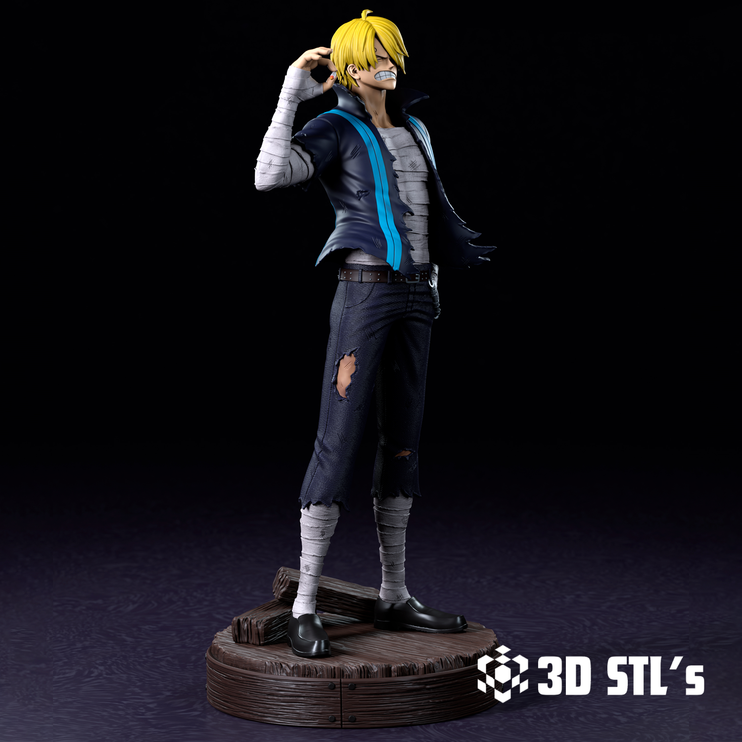 Sanji STL File – 3D print preview 2