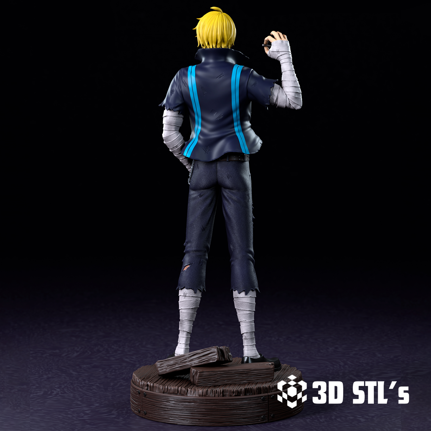 Sanji STL File – 3D print preview 3