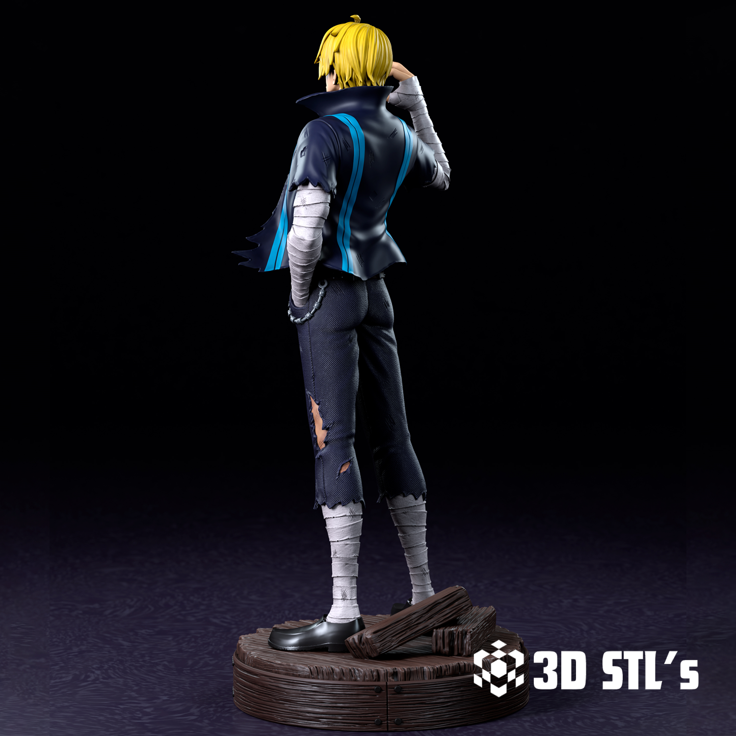 Sanji STL File – 3D print preview 4