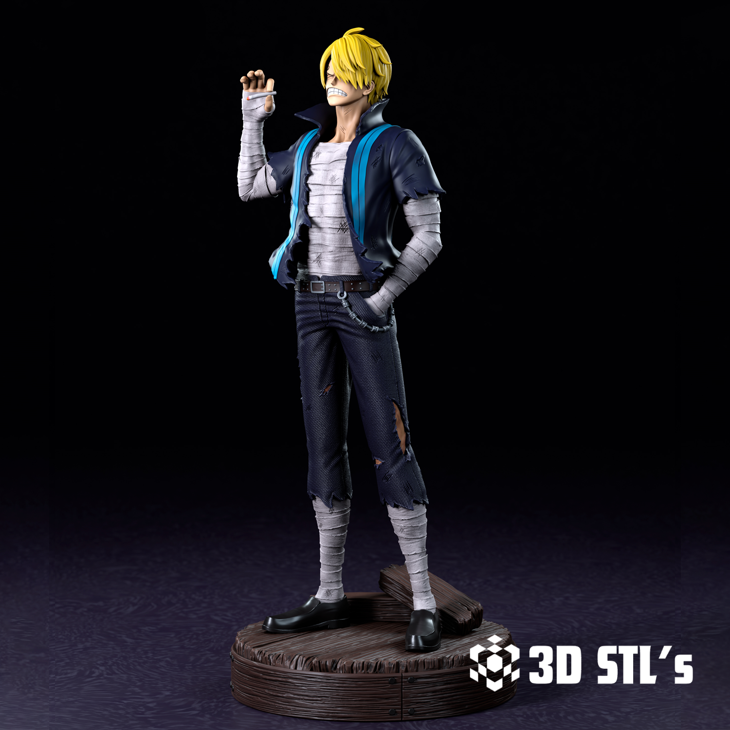 Sanji STL File – 3D print preview 5