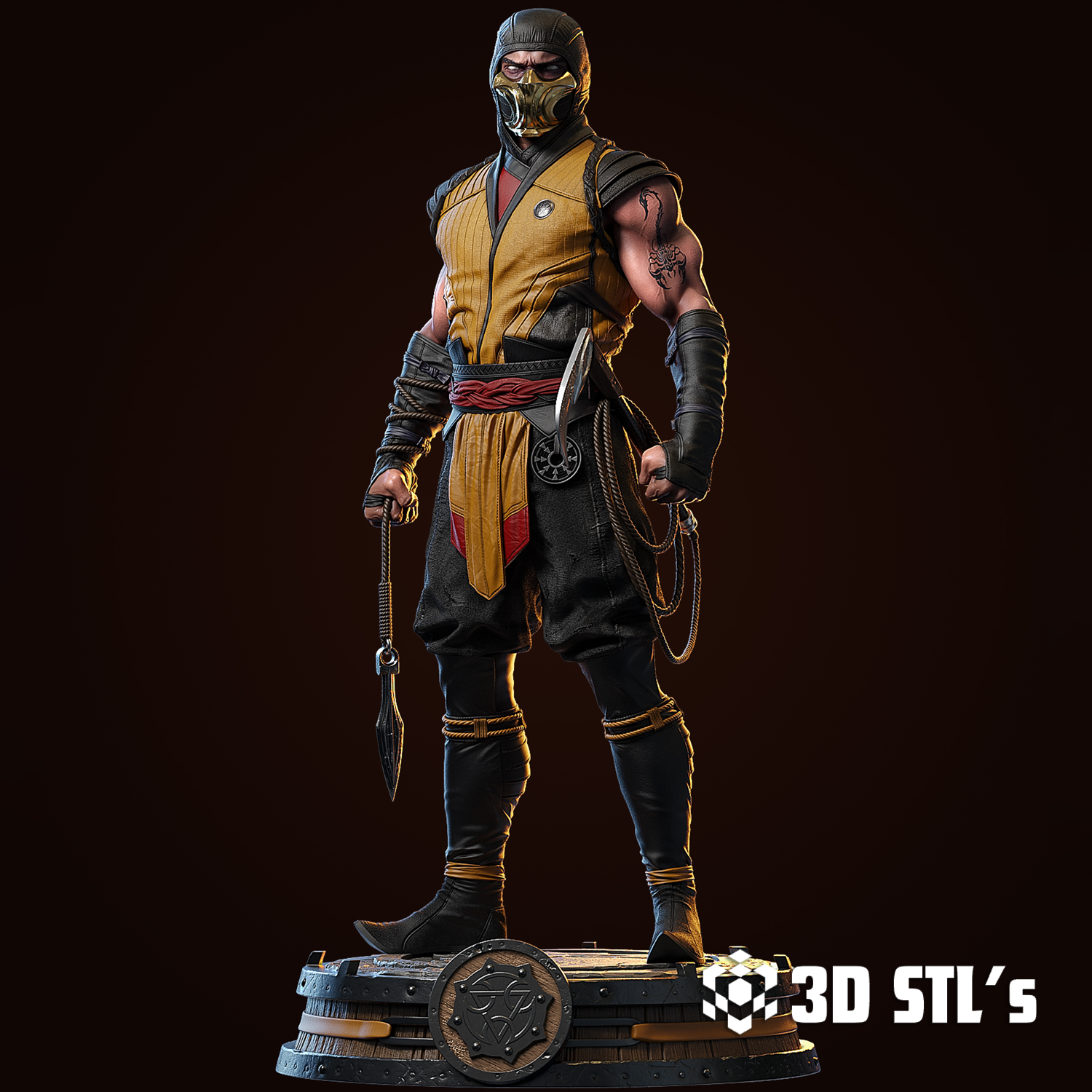 Scorpion STL File – Mortal Kombat Kunai Ninja 3D Print