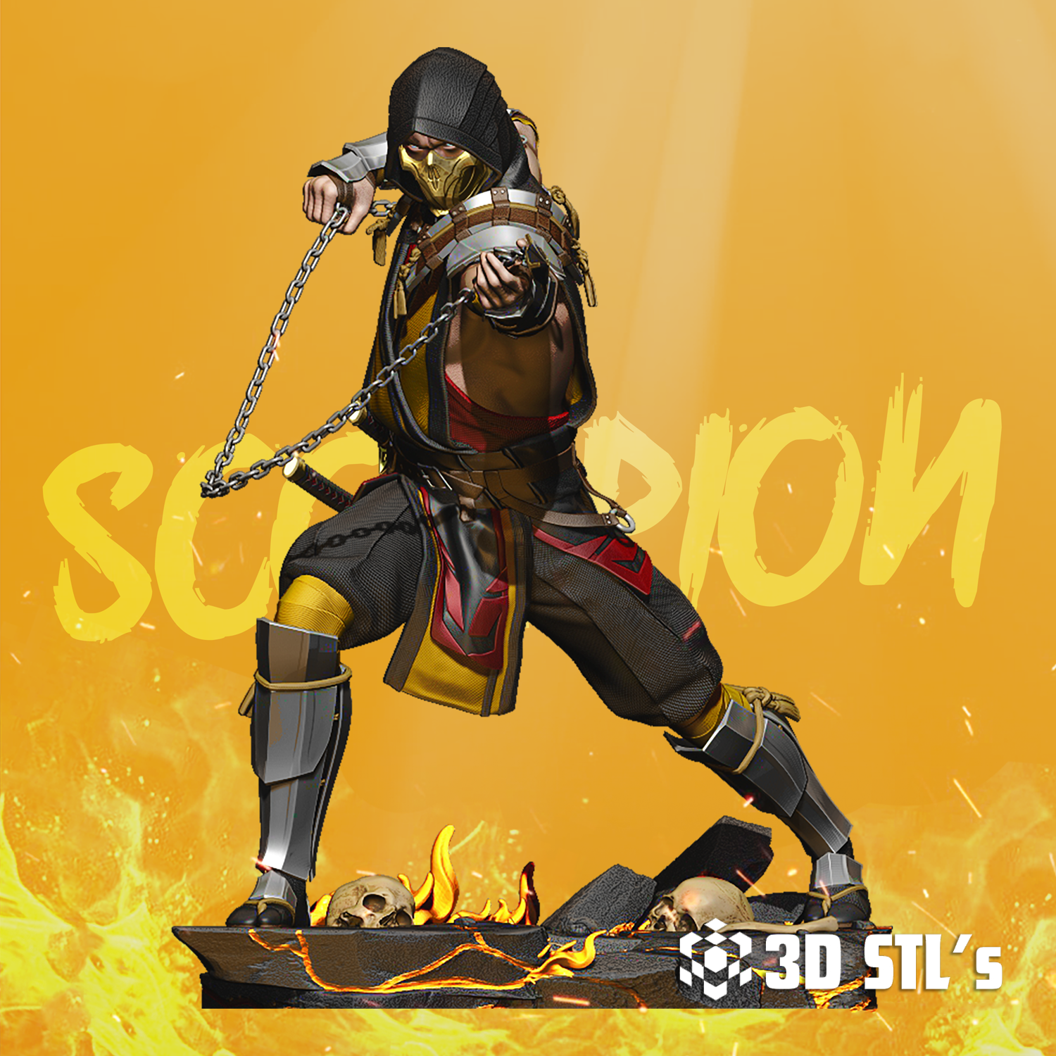 Scorpion 1/6 Scale STL – 3D print preview 2