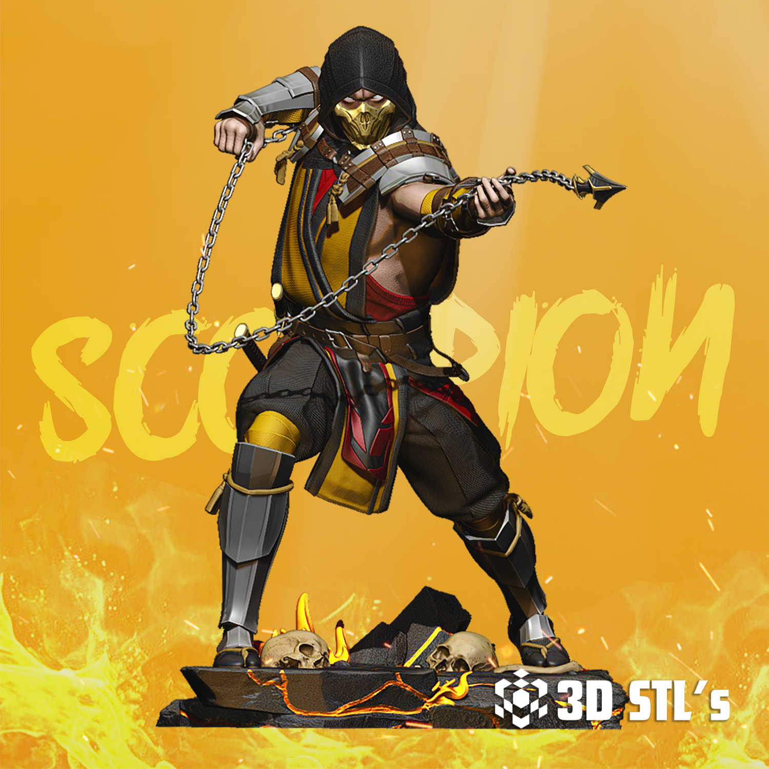 Scorpion 1/6 Scale STL – 3D print preview 3
