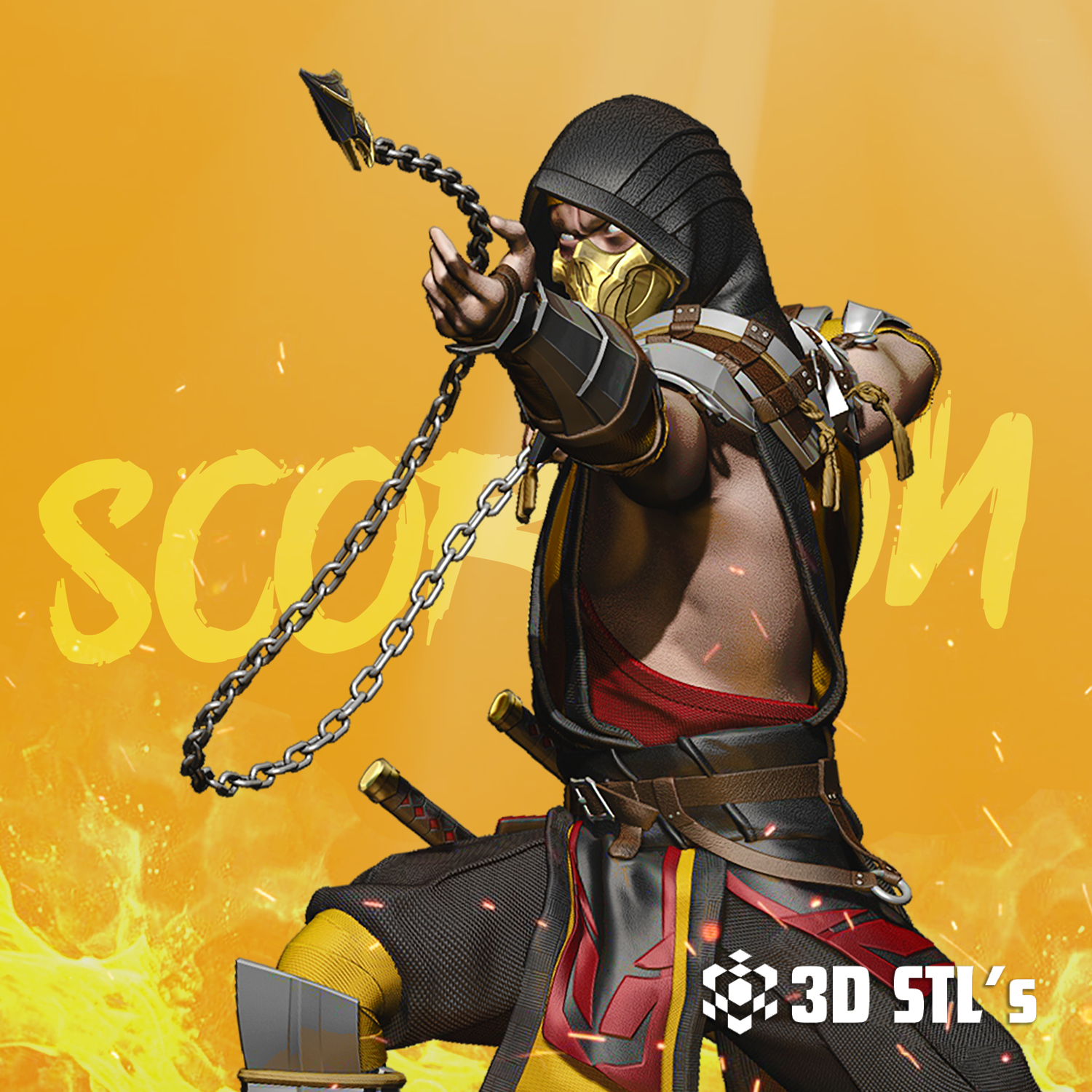 Scorpion 1/6 Scale STL – 3D print preview 4