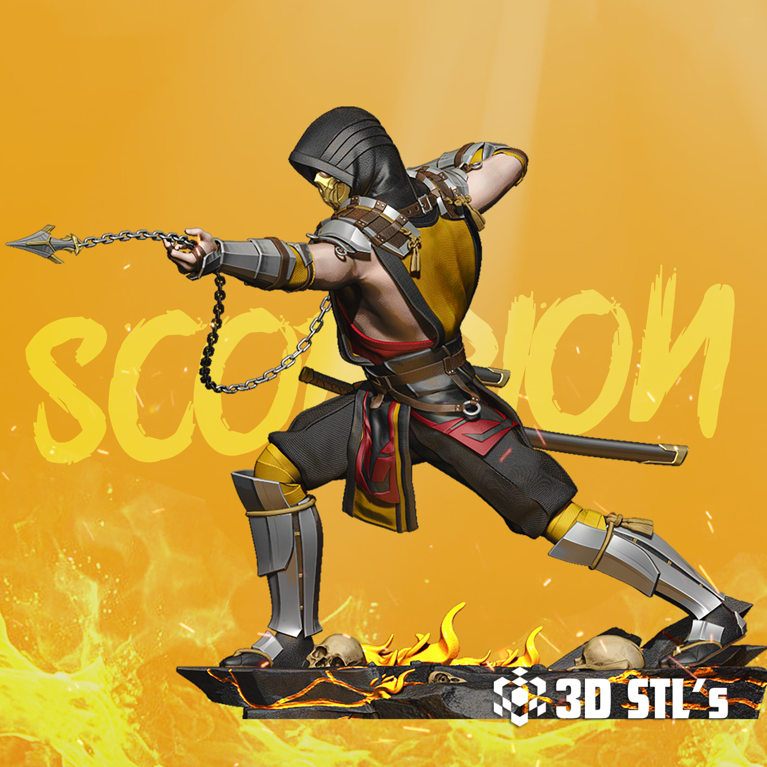 Scorpion 1/6 Scale STL – 3D print preview 6