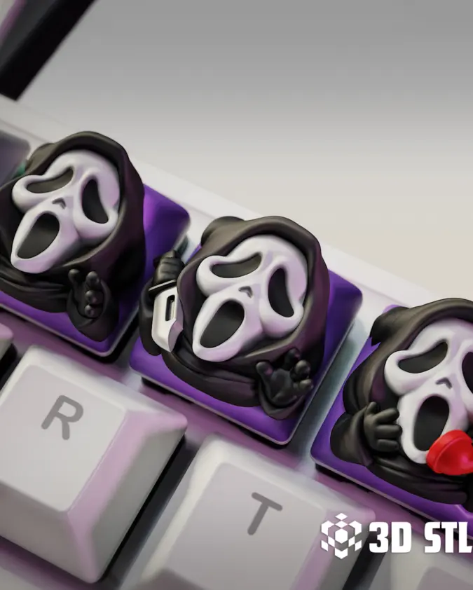 Scream Keycap STL – Ghostface Horror Artisan Keycap