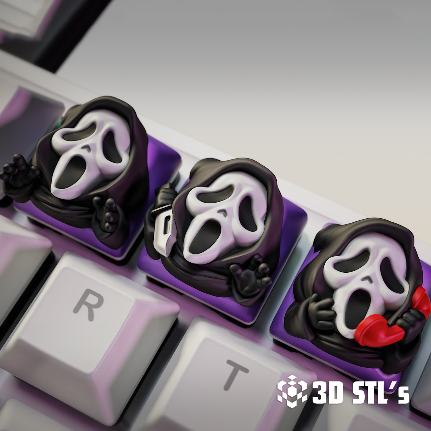 Scream Keycap STL – Ghostface Horror Artisan Keycap