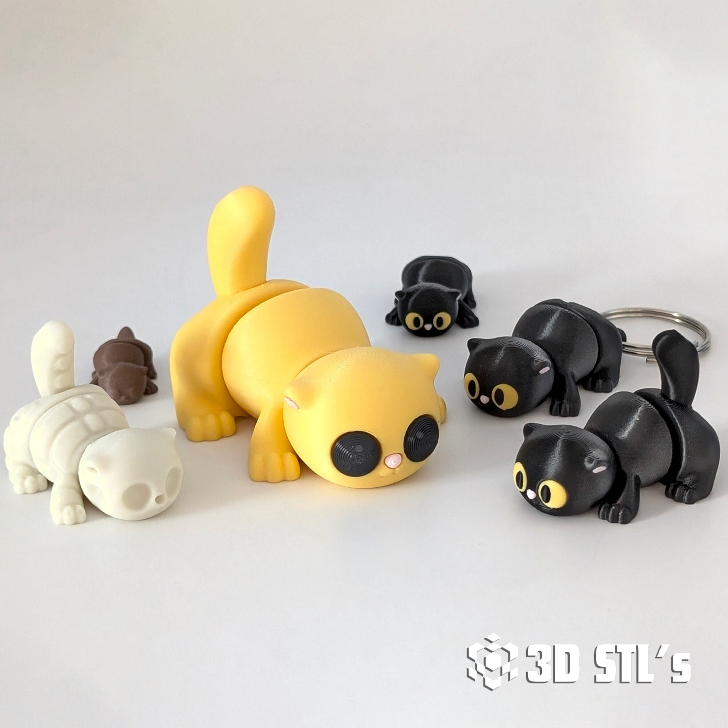 Shadow Kitten STL & 3MF – Mysterious Cat 3D Print