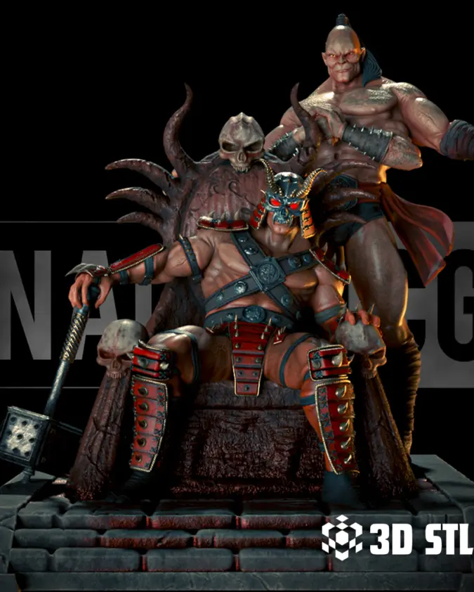 Shao Kahn & Goro STL – Mortal Kombat Outworld Duo 3D Print