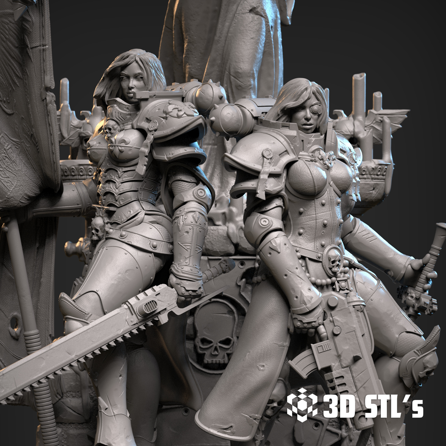 Sisters of Battle STL – 3D print preview 2