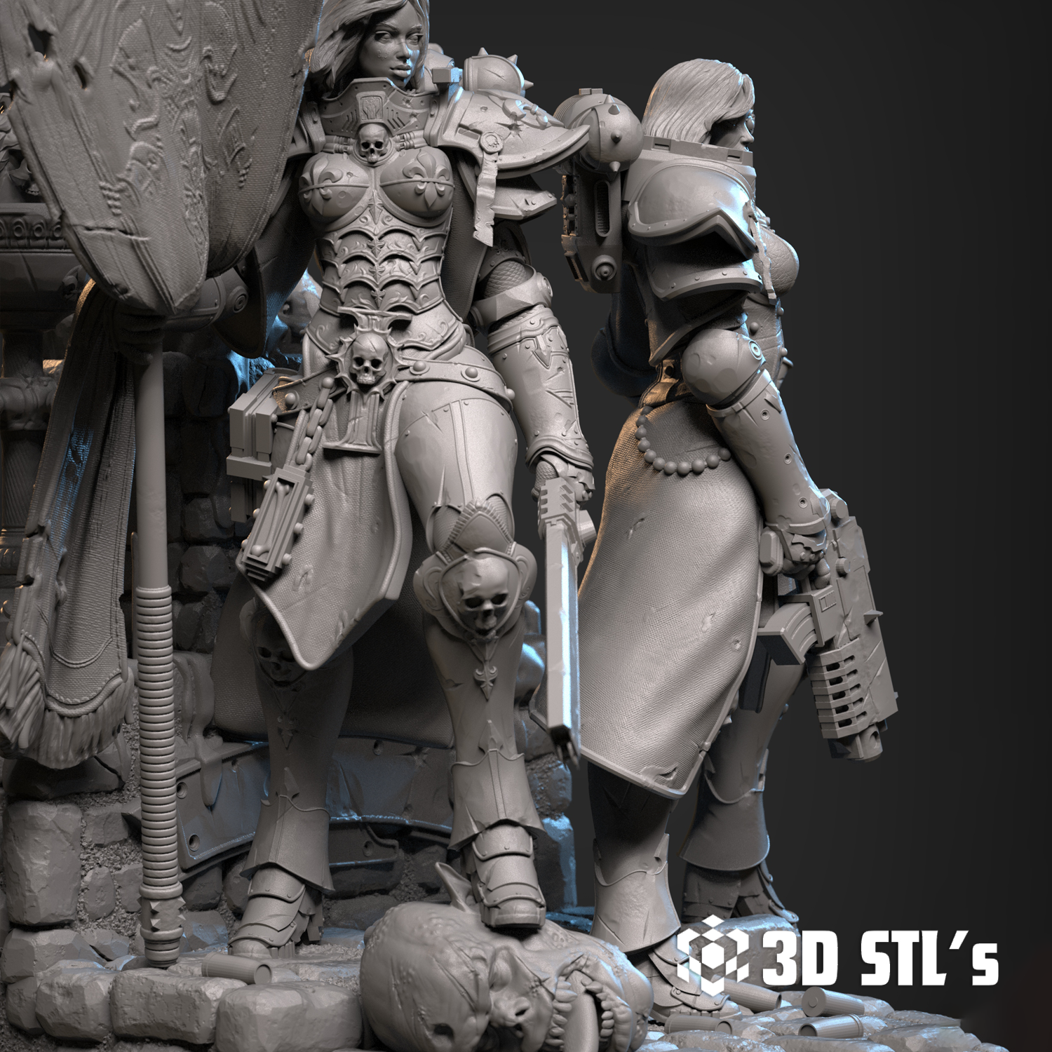 Sisters of Battle STL – 3D print preview 3