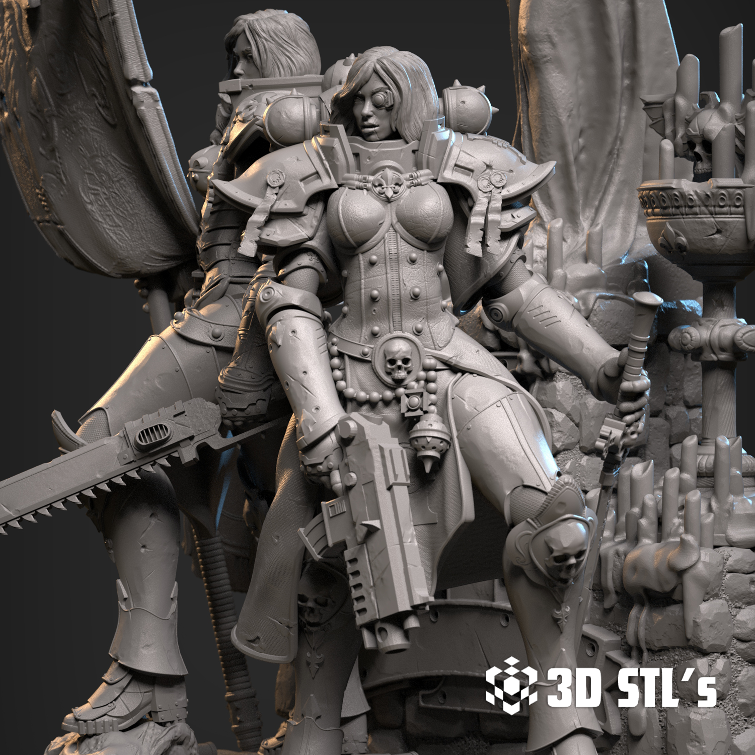 Sisters of Battle STL – 3D print preview 4