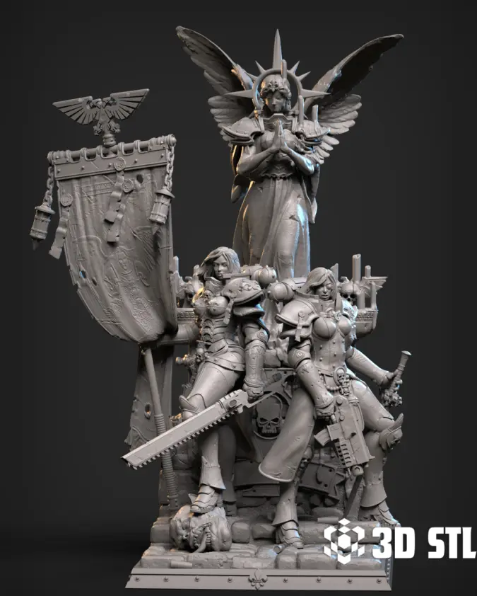 Sisters of Battle STL – Warhammer 40K Adepta Sororitas Set