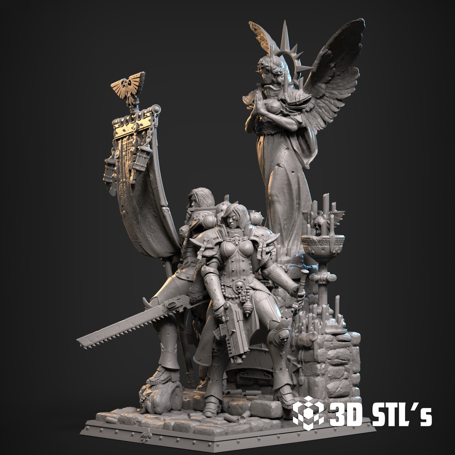Sisters of Battle STL – 3D print preview 8