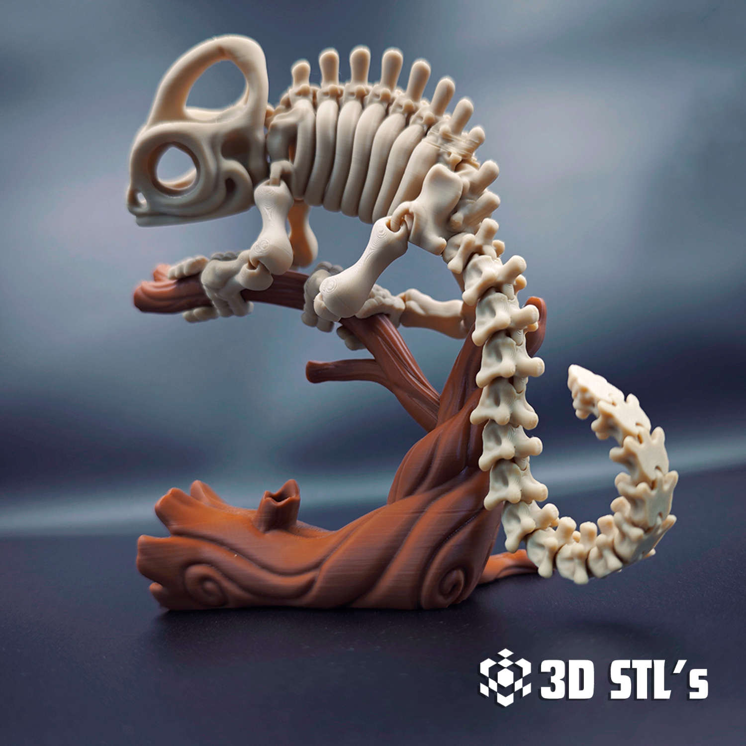 Skeleton Chameleon STL – 3D print preview 2