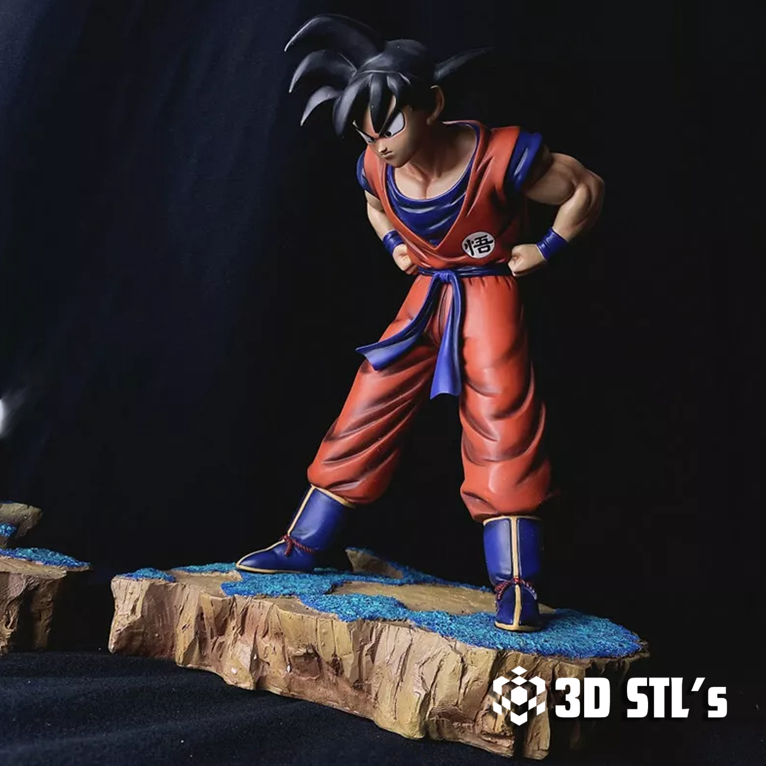 Goku vs Frieza STL Diorama – 3D print preview 3